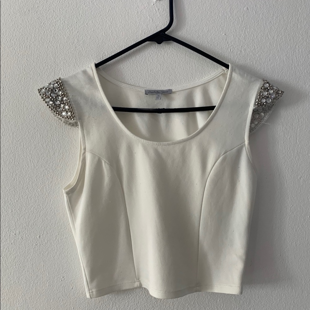 White crop top